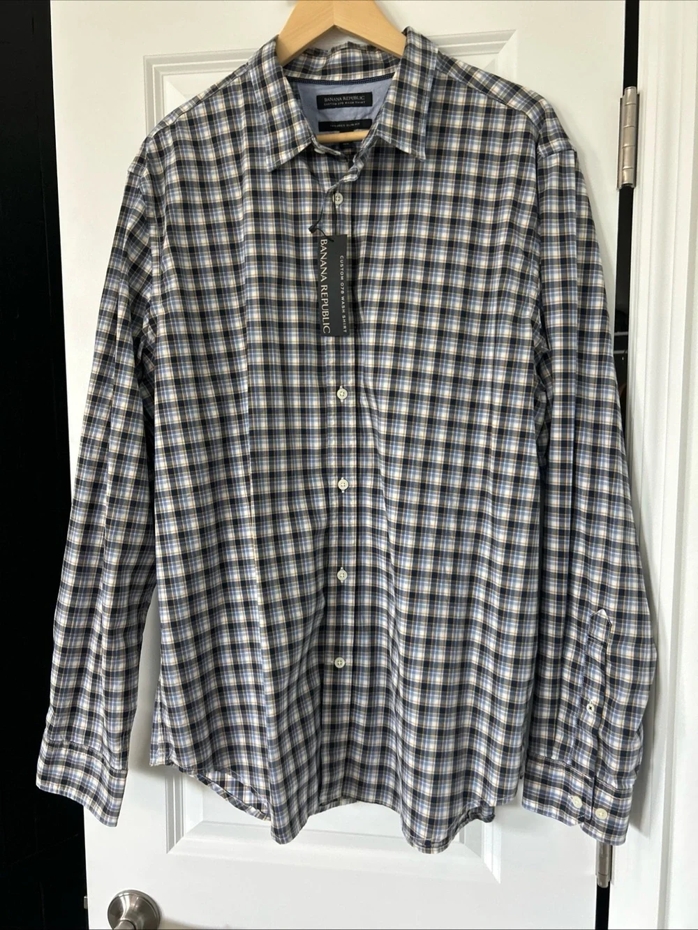 Banana Republic Custom 078 Wash Shirt Button Down Mens XL Tailored Slim Fit NEW